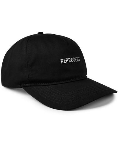 Represent Text Logo Cap - Black