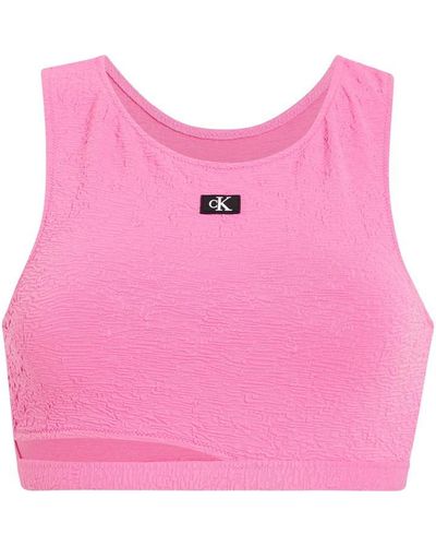 Calvin Klein S Crop Top Bold Pink Xs