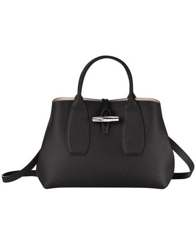 Longchamp Roseau Medium Handbag - Black