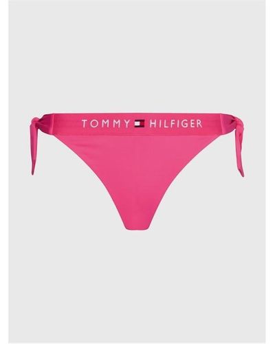 Tommy Hilfiger Original Side Tie Cheeky Bikini Bottoms - Pink