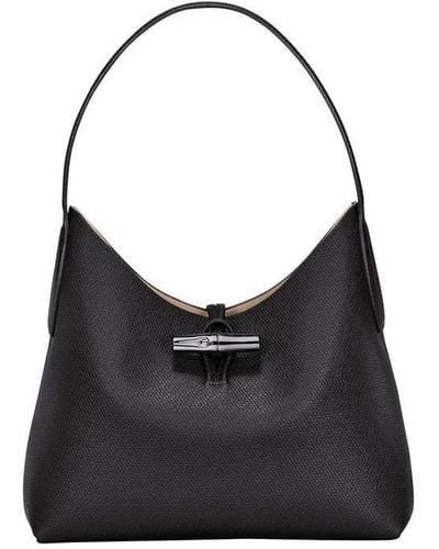 Longchamp Roseau Medium Hobo Bag - Black