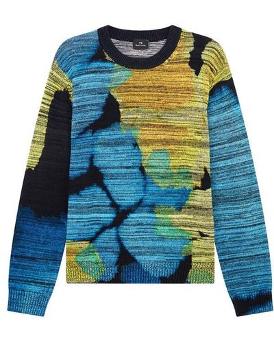 PS by Paul Smith Ps Floral Knit Sn34 - Blue