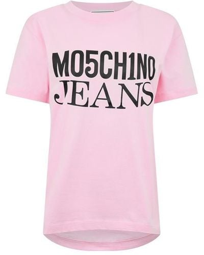 Moschino Print Tee Ld42 - Pink
