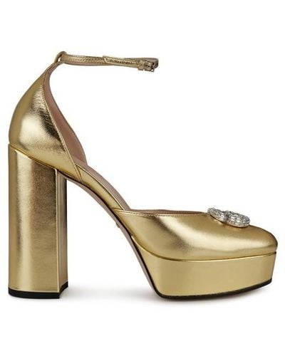 Gucci Harlow Sandal Ld41 - Metallic