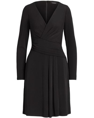 Lauren by Ralph Lauren Long-sleeve Glendon Jersey Dress - Black
