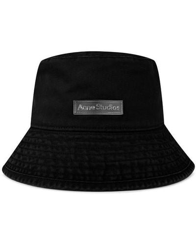 Acne Studios Acne Logo Bucket Hat Sn42 - Black
