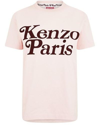 KENZO Knzo Logo Jersey Tee Ld42 - Pink