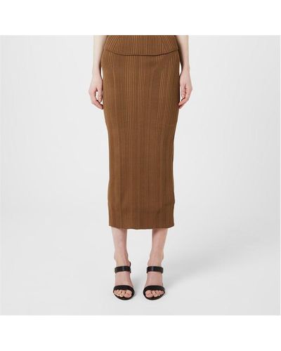 BOSS Freedah Knitted Pencil Skirt - Brown