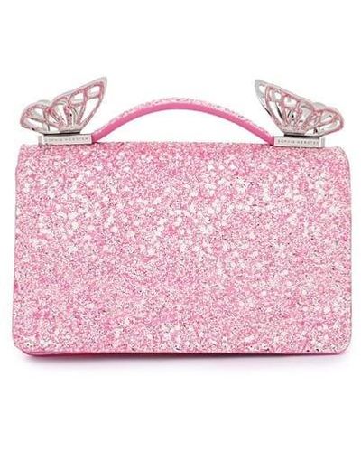 Sophia Webster Mariposa Glitter Bag - Pink