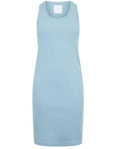 Givenchy Giv Rib Dress Ld44 - Blue
