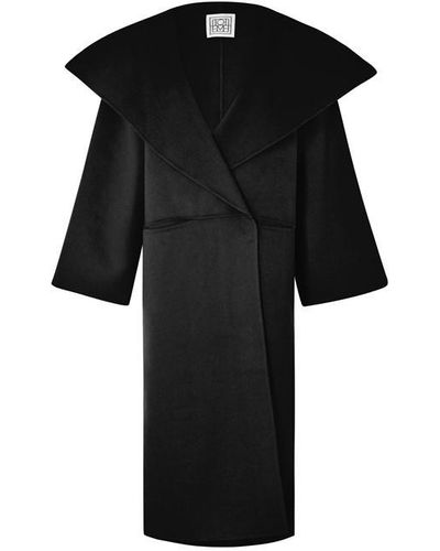 Totême Signature Wool Cashmere Coat - Black