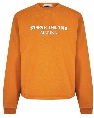 Stone Island Marina Marina Fleece Sweatshirt - Orange