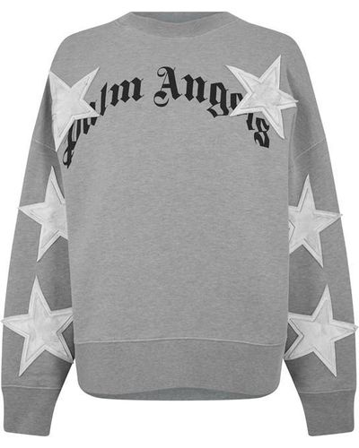 Palm Angels Vintage Star Logo Sweatshirt - Grey