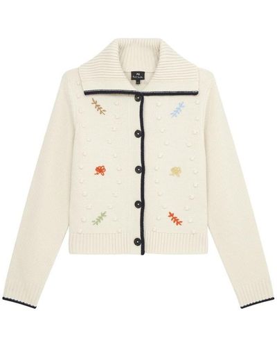 PS by Paul Smith Ps Embrd Cardi Ld41 - Natural