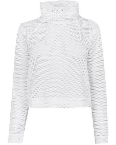 Koral Pump Open Pull Over Hoodie - White