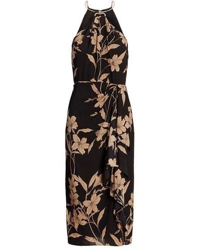 Lauren by Ralph Lauren Lauren Ralph Lauren Floral Georgette Halter Dress - Black