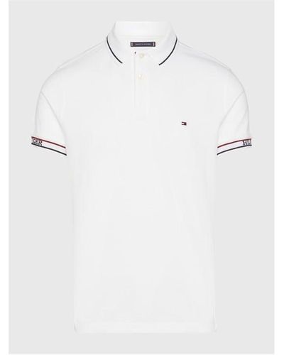 Tommy Hilfiger Contrast Tape Polo Shirt - White