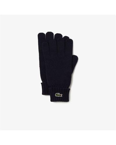 Lacoste Knitted Gloves - Blue