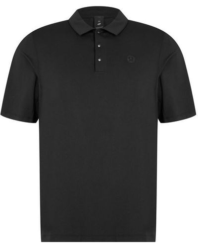 lululemon athletica Logo Sport Short Sleeve Polo - Black