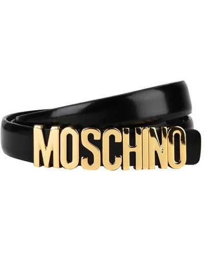 Moschino Small Logo Belt - Black