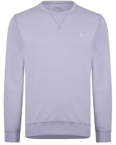 Polo Ralph Lauren Logo Crew Neck Tech Sweatshirt - Purple