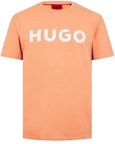 HUGO Dulivio T Shirt - Orange