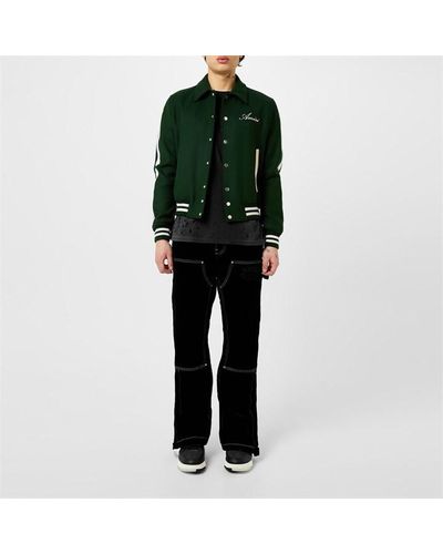 Amiri Bones Wool Varsity Jacket - Green