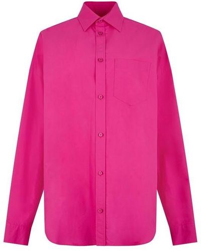 Balenciaga Bal Logo Ls Shirt Ld42 - Pink