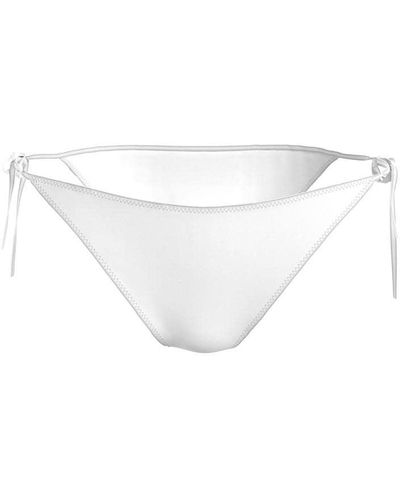 Calvin Klein String Side Tie Cheeky Bikini Bottoms - White