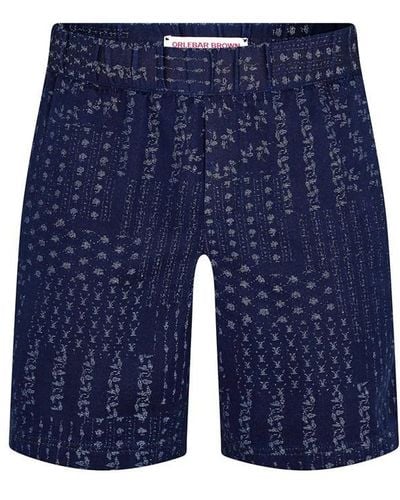 Orlebar Brown Louis Denim Jacquard Shorts - Blue