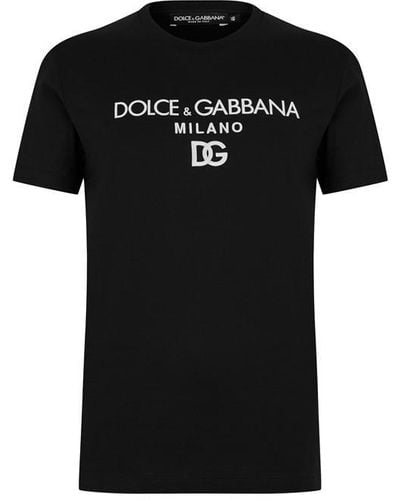 Dolce & Gabbana Dg Ess Logo Tee Sn44 - Black