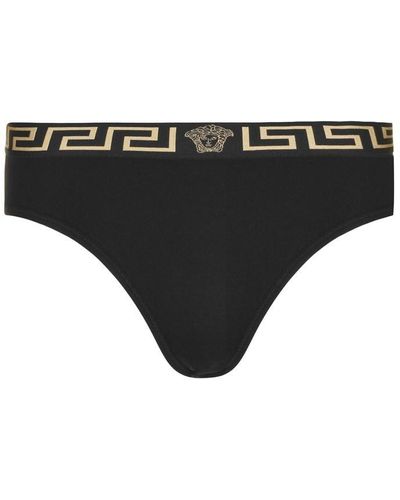 Versace Logo Tape Trousers - Black