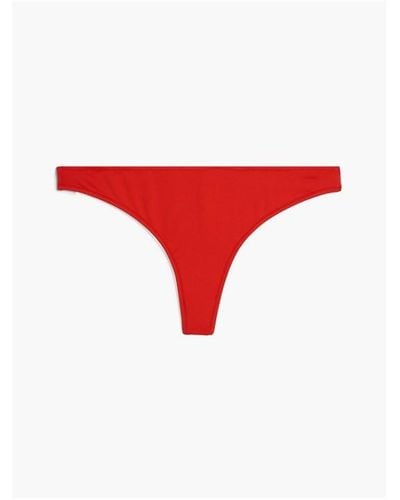 Calvin Klein Thong Bikini Bottoms - Red