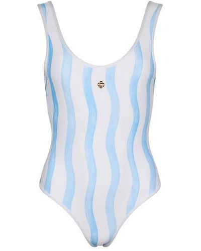 Casablancabrand Wave One Piece Swimsuit - Blue
