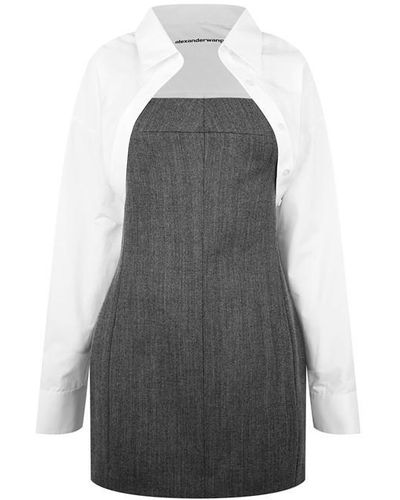 Alexander Wang Tailored Mini Dress - Grey