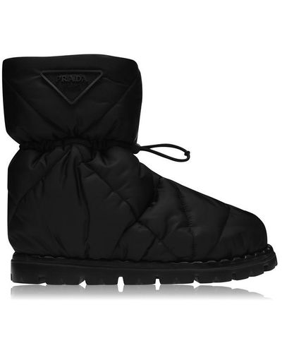 Prada Blow Quilted Snow Boot - Black