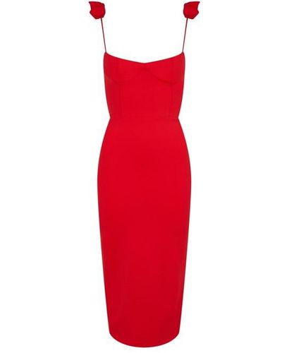 Magda Butrym Rose Shoulder Dress - Red