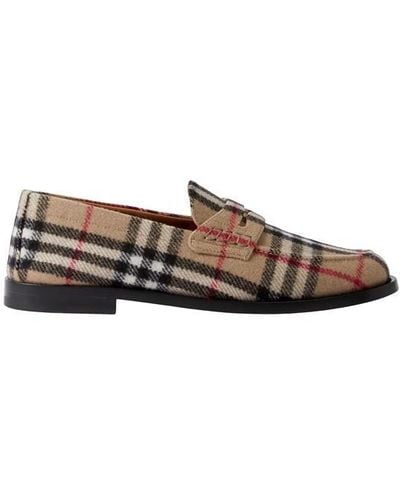 Burberry Hackney Check Loafers - Brown