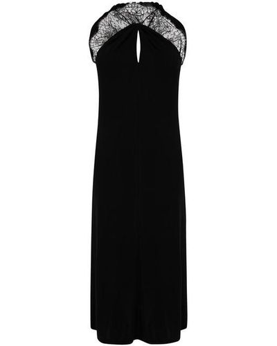Givenchy Giv Dress W/ Lace Ld41 - Black