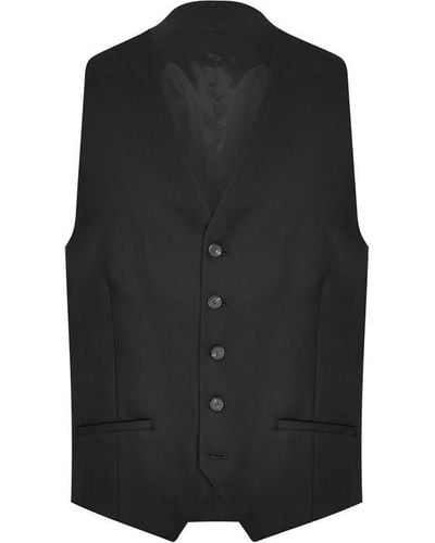 Richard James Rivulet Tailored Fit Waistcoat - Black