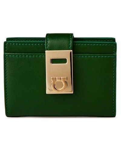 Ferragamo Fg Hug Wallet Flap Ld43 - Green