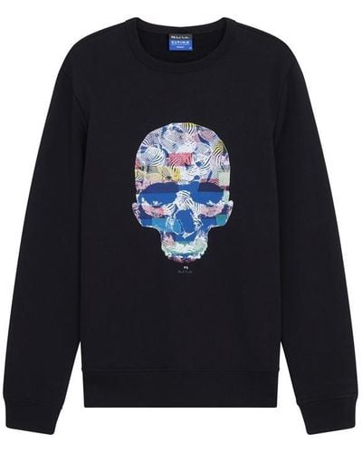 PS by Paul Smith Ps Ps Skull Crew Sn42 - Blue