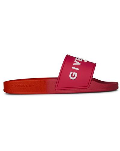 Givenchy Logo Sliders - Red