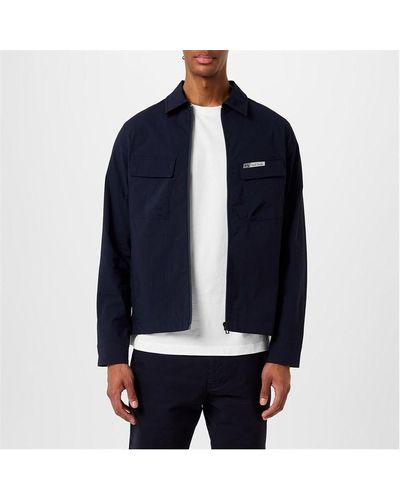 PS by Paul Smith Ps Ps Zip Ovrshirt Sn42 - Blue