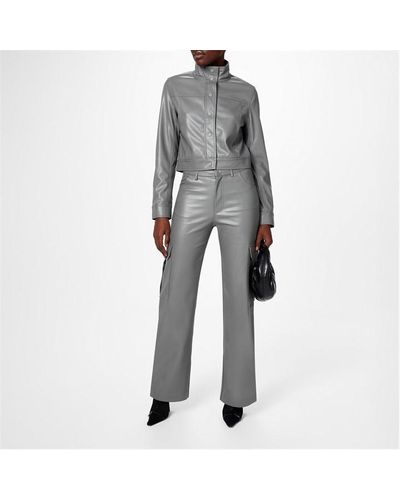 Stine Goya Stevie Faux Leather Trousers - Grey