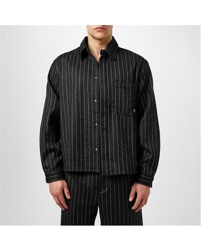 Represent Pinstripe Tailored Shirt - Black