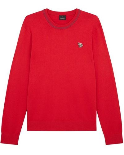 PS by Paul Smith Zebra Knit Jumper - Red