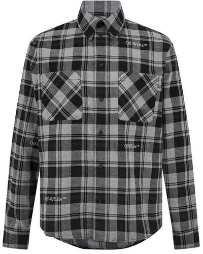 Off-White c/o Virgil Abloh Off Check Flannel Sn42 - Grey