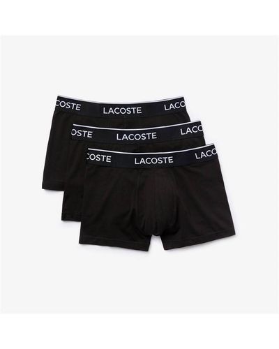 Lacoste 3 Pack Boxer Shorts - Black