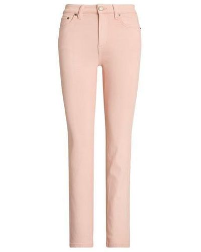 Lauren by Ralph Lauren Highrise Straight Jeans - Pink